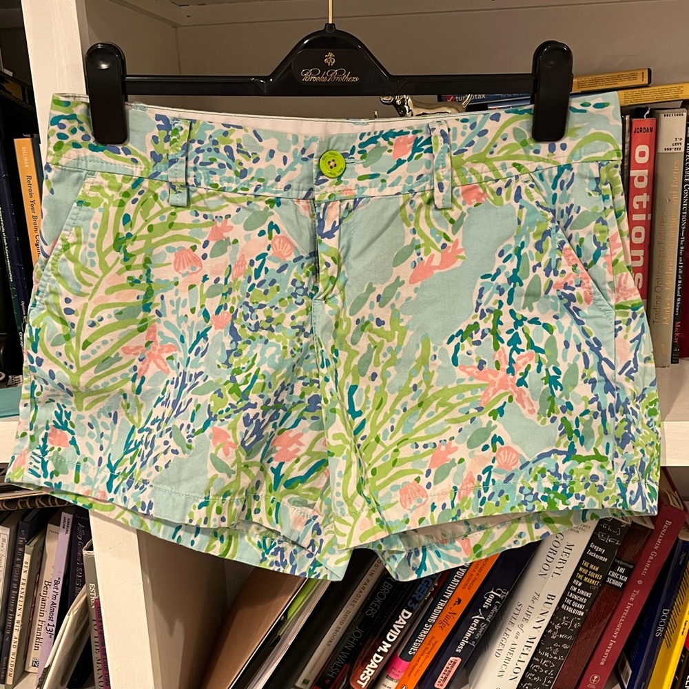 Lilly Pulitzer Floral Print Shorts - Blue, Green, Pink
